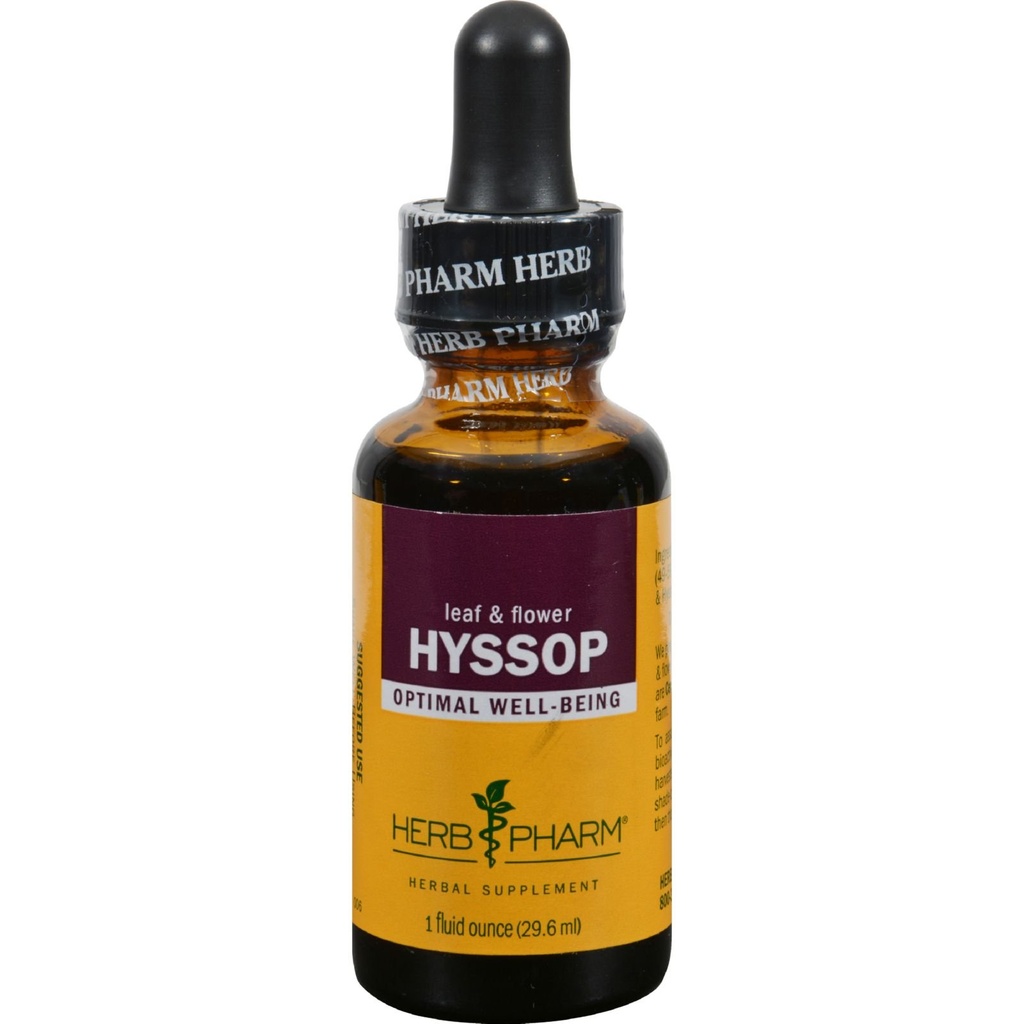 Herb Pharm Certified Biologische Hyssop Liquid Extract - 1 Ounce