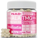 SHIZAM TMG Bétaine Alpha Acide lipoïque ALA D3 Fisétine Gommies, triméthylglycine triméthylglycine R-Alpha NAD+ Plus + suppléments HCL, Activateur sénolytique mitochondrial, NR Capsules Poudre 600mg 1000mg