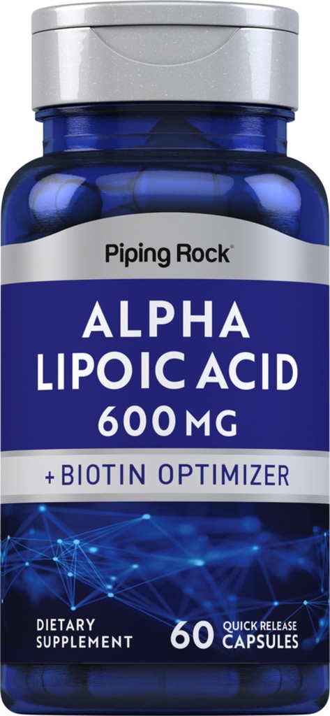Piping Rock Alpha Lipoïne Acid 600mg 