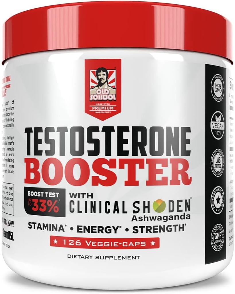 Vintage Boost - Wave-Loaded Testosteron Booster - Fast-Acting, Safe & Effective Supplement with Tribulus - Builds Muscle, Boosts Vitality and Stamina - 126 Natural Veggie Pillen