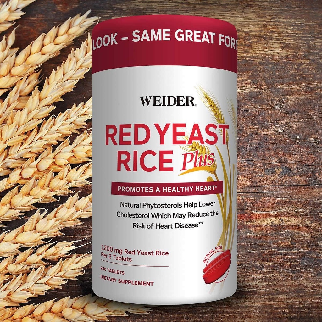 Red Gist Rice Plus 1200 mg, 240 tabletten Plant Phytosterolen 850 mg. per portie .#B