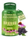 Echinacea Goldenseal Capsules - 10 in 1 Immune Support Supplement - 1455mg - Vegan Echinacea Capsules Supplement Made with Organic Whole Foods - Herbal Immune System Support - 2 Month Supply