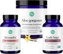 Ora Organic Vegan Collagen, Probiotica, Prebiotica & BeYouTiful Bundle: Aloë Vera - Vanilla Flavor, 20 Servers + 60 Vegan Probiotic Capsules + Haar, Huid, & Nails Ondersteuning, 60 Vegan Capsules