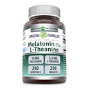 Verbazingwekkende Formules Melatonine Plus L-Theanine 10 mg Tablets Supplement 