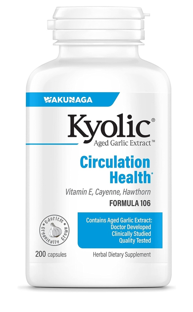 Kyolic Aged Knoflook Extract Formule 106, Circulatie Gezondheid