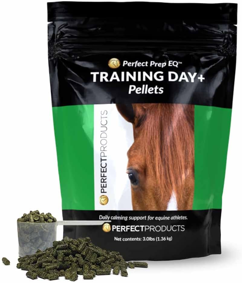 Perfecte voorbereiding EQ trainingsdag + Pellets Toon veilige paard Calming supplement (3 lb)