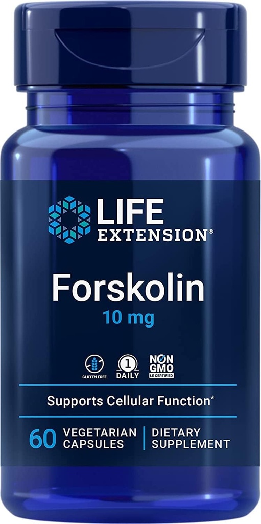 Levensverlenging Forskolin 10 mg, 60 Vegetarische capsules (verpakking van 2)