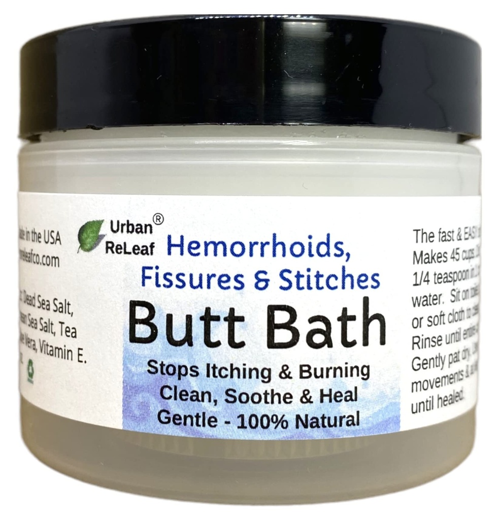 Urban ReLeaf Butt Bath! Aambeien, fissures en steken. Helpt jeuk & branden. Schoon, kalm en kalm. The Easy Sitz Bath! Fast Relief! Gentle Sea Salt Soak. Zacht, effectief, 100% natuurlijk