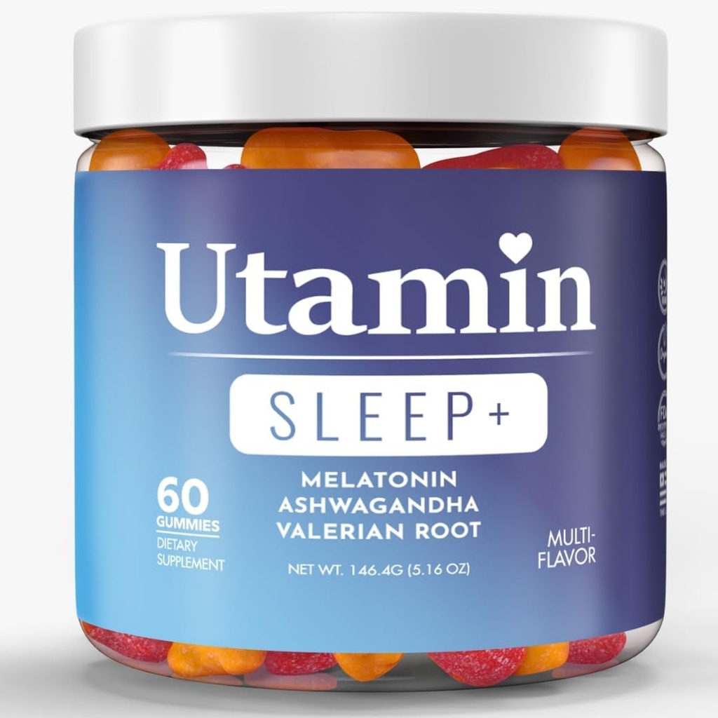 3 sur 1 Gummy-5 mg de mélatonine, 50 mg de racine valériane, 50 mg d'Ashwagandha-Multi Flavor 60 (paquet de 1).