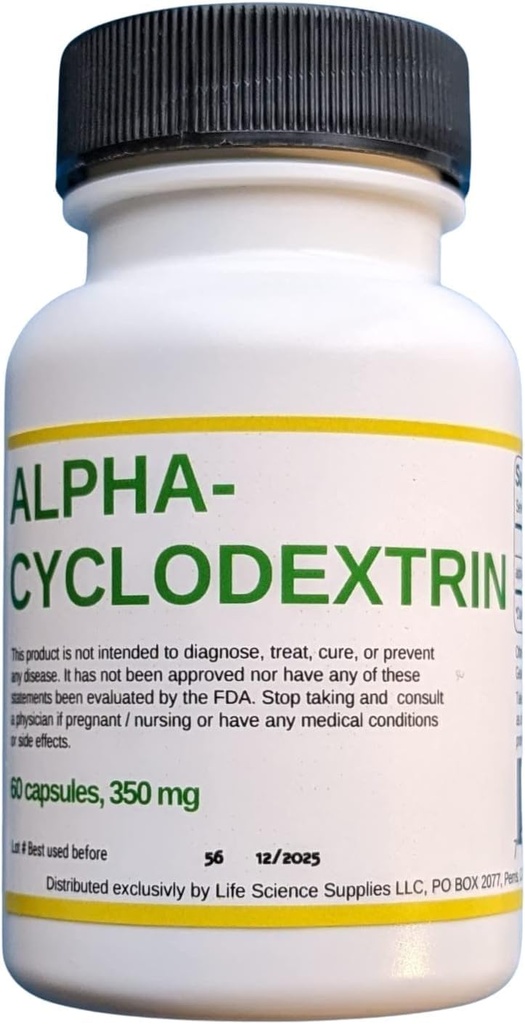 Alpha Cyclodextrine Capsules, Verpakking van 2 x 60 st, (120 capsules Totaal)