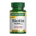 Nature's Bounty Biotin Hair Skin and Nails Vitaminen, Ondersteunt gezond haar, huid en nagels, 10.000 mcg, Snelle release Softgels, 180 Ct