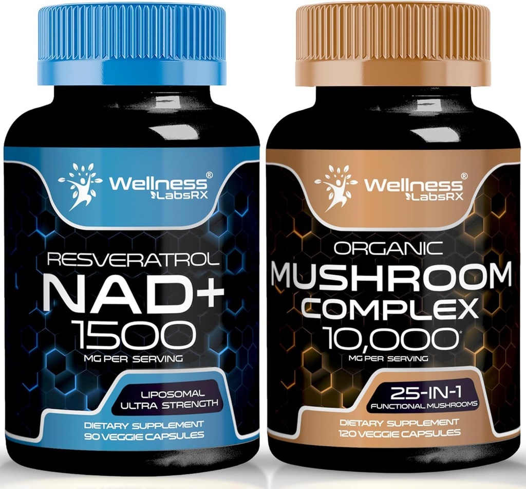 WELZIJN LABSRX NAD Supplement, 1500mg - Liposomal NAD+ Supplement met Resveratrol 