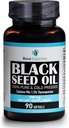 HalalEveryDay Organic Black Seed Oil - USDA Certified Cold Pressed Glass Bottle Meer dan 1,5% Thymochinon 3X Strength Turkish Black Cumin Nigella Sativa Non-GMO 100% Pure Blackseed Oil (Capsules)