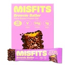 Misfits Barres de protéines végétaliennes, Brownie Batter - Récipient mis à jour Basé sur la plante, faible sucre et glucides, haute fibre collations