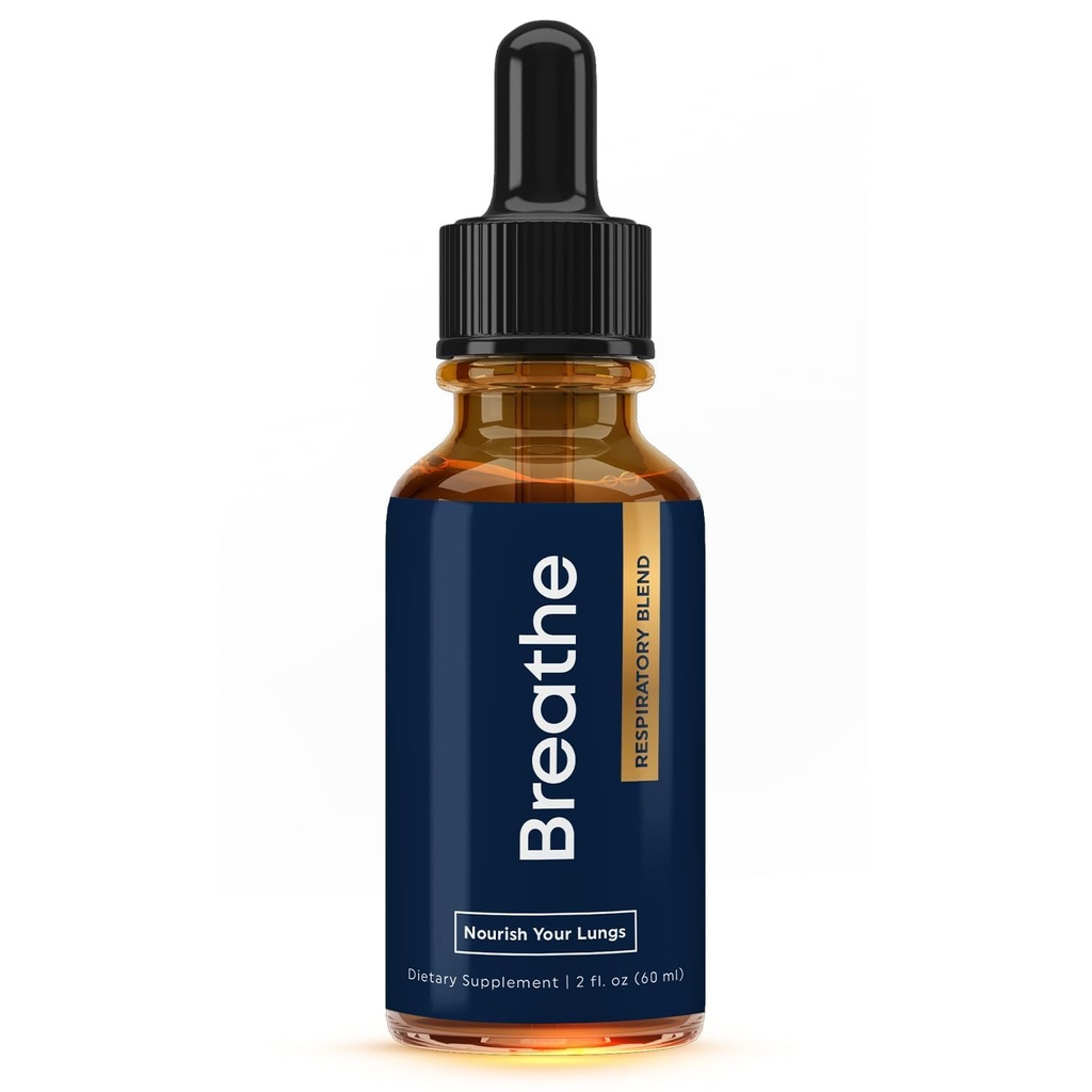 BREATHE 8-IN-1 Mullein Drops for Lungs & Airways 2 fl.oz. - Pepermunt, Thymne, & Mullein Leaf Extract - Lung Detox for Smokers - Break-up Mucus & Breathe Clear-Gmo-Free & Made in USA - 2 maanden levering
