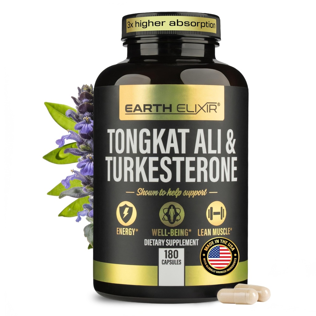Turkesterone Tongkat Ali voor mannen en vrouwen 2 in 1 natuurlijke testosteron ondersteuning voor energie en fitness - hoge potentie Turkesterone supplement voor mannen met Tongkat Ali 