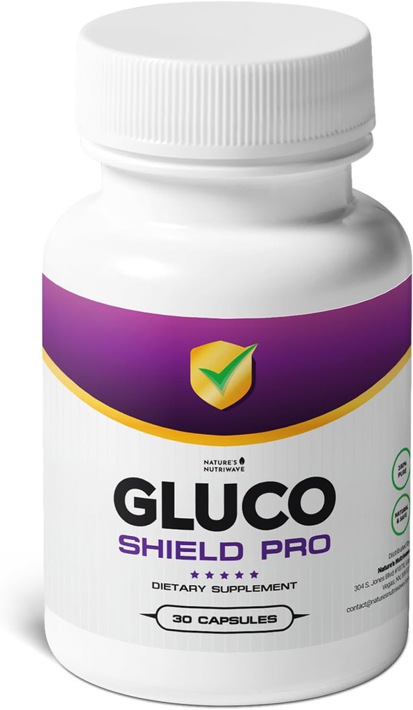 GlucoShield Pro - Natural Supplement with Vitamins B1, B2, B6, Magnesium, Zink & Calcium 
