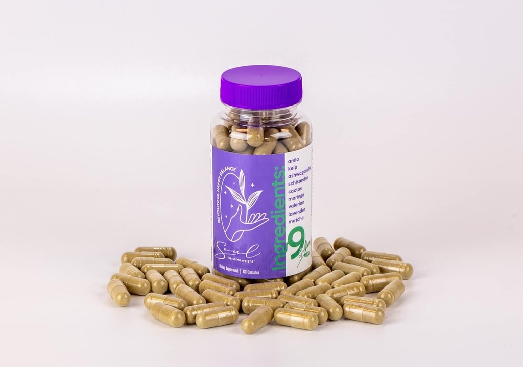 Beyounful Happy Balance Soul Dietary Supplément Weight Loss & Appetite Suppressant Métabolisme Soutien pour la combustion des graisses. Supplémento para supprésion de apetito y bajar de peso, quema de grasa