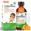 Wellements Organic Vitamin C & Zink Immune Support* Supplement for Children 2 Months+ 