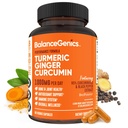 Kurkuma Curcumine Supplement met Zwarte Pepper & Gember Root 1000mg 