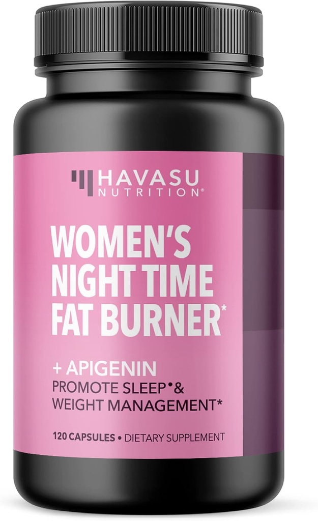 HAVASU NUTRITION Vrouwen Night Time Fat Burner + Apigenin Capsules, 120ct