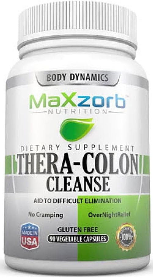 MaXzorb Voeding Maxzorb Thera-Colon Reiniging: Voorzichtige Digestieve Ondersteuning voor een gezondere, evenwichtige levensstijl - 90 Capsules