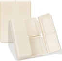 FYY Daily Pill Organizer, 7 Compartments Portable Pill Case Travel Pill Organizer,[Folding Design] Pill Box voor Purse Pocket om vitamines te houden, Cod Lever Olie, Complements en Medicatie-White