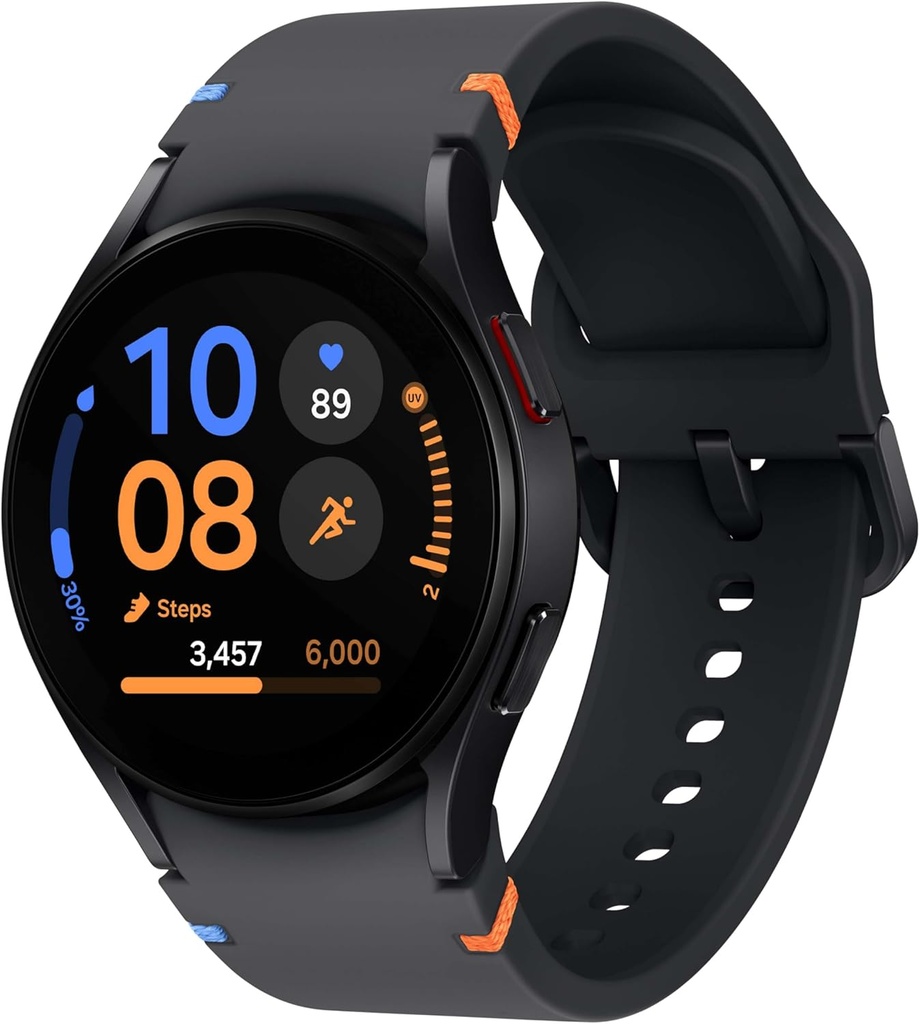 Samsung Galaxy Watch FE 40mm Bluetooth AI Smartwatch w/Fitness Tracking, BIA-sensor, gepersonaliseerde HR-zones, hartslagtracker, slaapmonitor, 2024, zwart [US Versie, 1Yr Fabrikant Garantie]