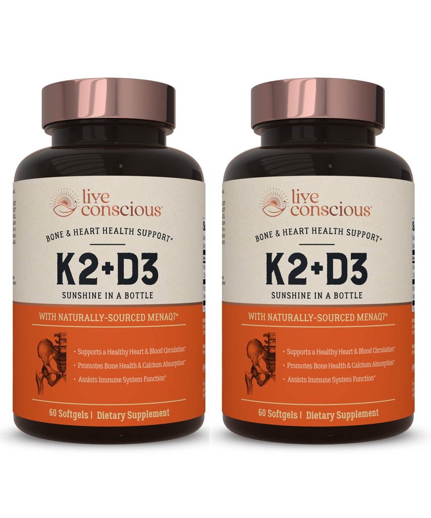 Levend Bewuste Vitamine K2 MK7 met D3 Supplement 