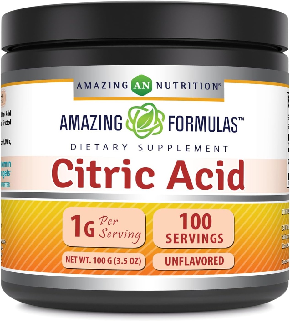 Verbazingwekkende Formules Citroenzuur Powder Supplement 