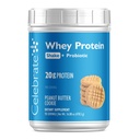Vier vitamines Herbouw Proteïnepoeder met Probiotica & Prebiotica - 20g Wei Isolaat Proteïne, Hoge Vezel, voor post-Bariatrische Chirurgie Patiënten - PB Cookie (15 Servers)