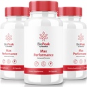 NutraRize (3 Pack) Biopeak Men Enhancement Pills, Biopeak Male Capsules, Supplément tout naturel pour la performance maximale et la santé globale, Examens officiels Bio Peak Pastillas (180 Capsules)
