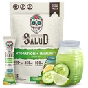 Salud 2-in-1 Hydration Packets + Immunity Electrolytes Powder, Cucumber Lime - Agua Fresca Drink Mix, Vlierbes, Dairy & Soy Free, Non-GMO, Gluten Free, Veganist, Low Calorie, 1g Sugar (15 Servers)