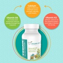 Veganistisch Leven Voeding Vitamine D3, K2 en Calciumsupplementen, 60 capsules