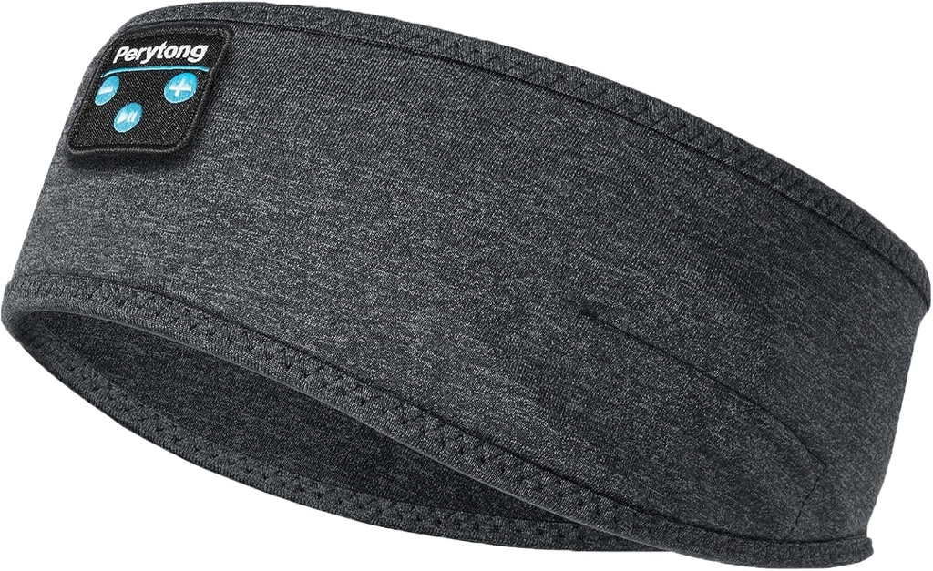 Perytong nieuwe slaapkoptelefoon Bluetooth hoofdband, draadloze zachte slaapkoptelefoon met ultra-dunne luidsprekers Perfect voor zij-sleepers, hardlopen, training, joggen, yoga, reizen