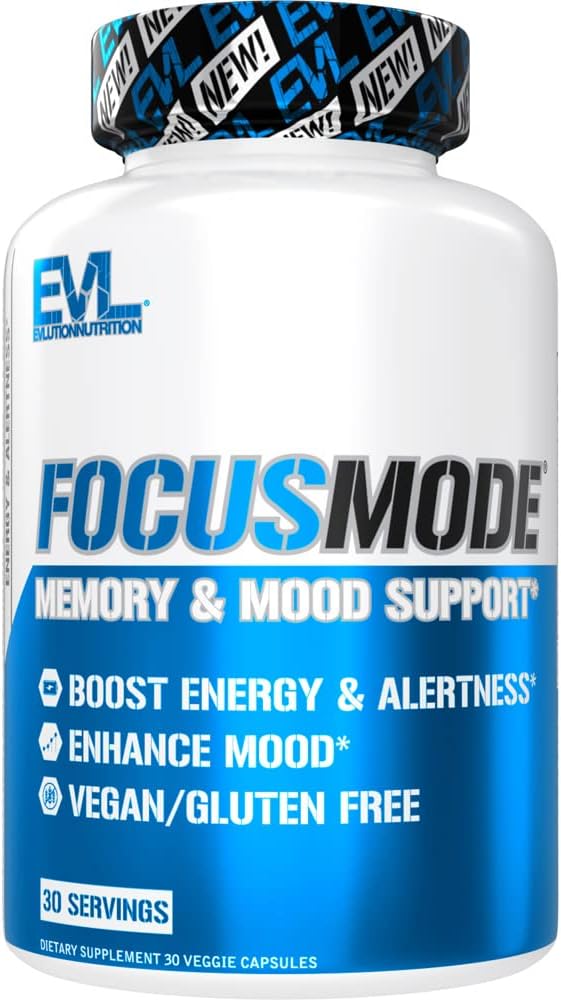 Evlutie Geestelijke Energie en Focus Supplement voor volwassenen - Nootropics Hersenen Ondersteuning Supplement met Cafeine L Theanine Alpha GPC en Huperzine Een voedingsfocus pillen voor duurzame piekprestaties