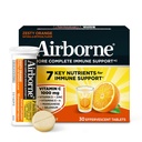 Airborne 1000mg Vitamine C + Zinc sans sucre Multivitamine Imune Soutien Effervescent Fizzy Boissons Comprimés, Zesty Orange Saveur avec des antioxydants puissants Vitamines A C & E, 30 Comprimés