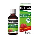 Robitussine Toux et congestion thoracique DM, Toux suppresseur et expectorant, Arôme de framboise - Bouteille Oz 8 Fl