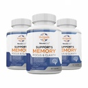 Labs Suppléments naturels pour la santé cérébrale pour adultes,180 Capsules - Mélange nutritif de Bacopa Monnieri, Ginkgo biloba, Melissa Officinalis & Citicoline pour le cerveau Focus & Memory