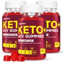 Gommies de vinaigre de cidre de pomme Keto - 1500mg vinaigre avec mère - Vegan, non-OGM, Gommies de vinaigre de cidre de pomme biologique pour les femmes hommes, detox & nettoyage, 3 pack