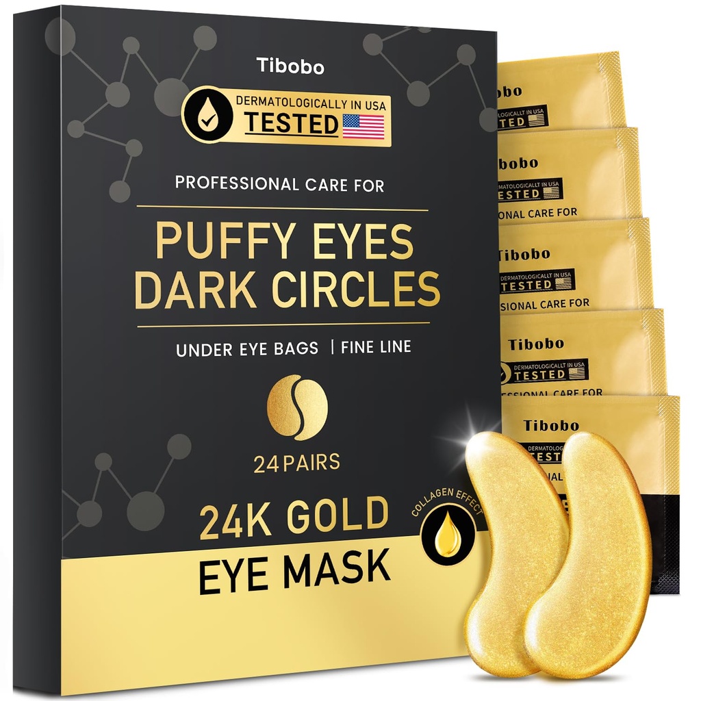 Under Eye Patches (24 Pairs) - 24K Gold Eye Maskers Verrijkt met overvloed aan collages 