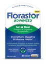 Florastor Advanced Gas and Bloat Probiotic, Digestieve Enzymes and Botanicals, Plus Probiotica voor Digestieve Gezondheid, 30 Capsules