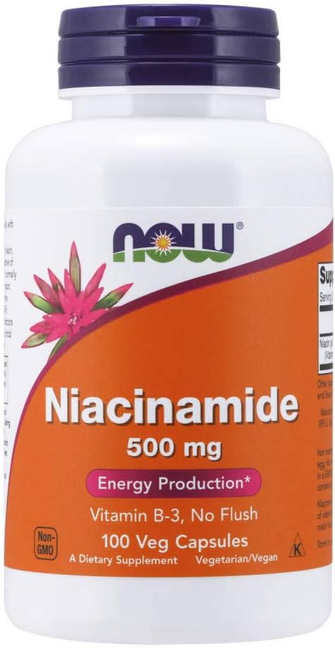 NOW Foods - Niacinamide 500 mg 100 caps (verpakking van 4)