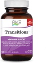 Pure Essence Labs Transitions Vitaminen voor vrouwen, Natuurlijke Menopauze Relief Supplement om Hormone Balance te bevorderen, het verminderen van Hot Flashes, Mood Swings & Night Sweats, 120 Capsules