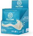 Geen koe Vegan Proteïnepoeder, Vanille, 20g Planteneiwit, Single Serve Packets, Zuivelvrij, Sojavrij, Geen Suiker Toegevoegd, Keto Vriendelijk, Glutenvrij, Natuurlijk Zoet, Niet GGO, Kosher, 10 Tellen