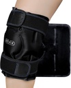 REVIX Ice Wrap voor Knie Ongemak, Herbruikbare Knie Ice Pack Wrap met koude compress therapie voor spierpijn, bevordert post-workout herstel, zachte Plush Lining, zwart