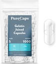 PureCaps USA - Empty Gelatin Capsules Size 5| 1,000 Joined Pills| Clear| Non-GMO Certified| SLS, Gluten, Preservative Free
