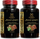 Candida Support Supplement - Probiotic Complex, Digestive Health with Oregano & Caprylic Acid Blend, Gluten-Free, & Vegan, Oregano - 2 Bottles 120 Capsules