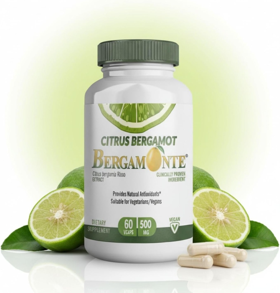 Citrus Bergamot Supplement (Citrus Bergamia) 1000 mg per portie (2) 60 Vegan Capsules - Gepatenteerde Bergamonte