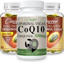 Liposomale CoQ10 800mg 1PCS bundel met Ubichinol CoQ10 600 MG Softgels met Omega-3 & Shilajit & PQQ 2PCS